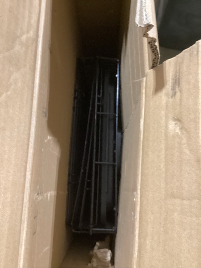 Condition photo showing Good Condition for Amazon Basics Durable, Foldable Metal Wire Pet Crate with Tray, Portable and Sturdy for Travel, Single Door, Divider Panel, Perfect Size for Small Dogs, 22 x 13 x 16 in, Black 22.0"L x 13.0"W x 16.0"H Single Door w/ Divider