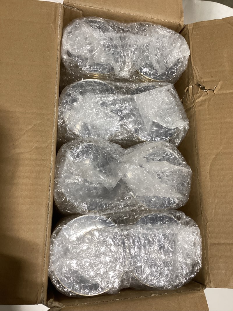 FOCUSLINE 200 Pack 12 oz Gold Rimmed Plastic Cups, Clear Plastic Cups Tumblers, Heavy-duty & Fancy D