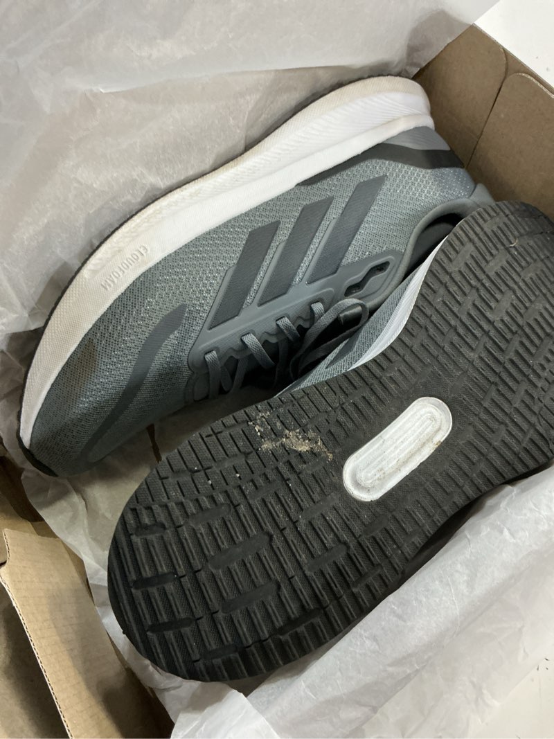 Condition photo showing As Is for (size:12)adidas men's runfalcon 5 running shoe 12 wide grey/carbon/white