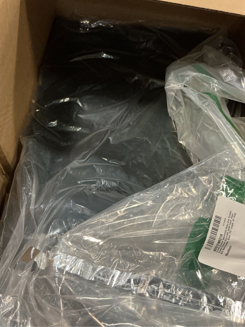 Condition photo showing As Is for heavy duty portable crowd control 8ft barricade jacket cover - angry bull barricades black