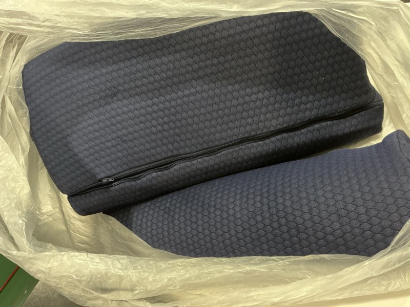Condition photo showing Good Condition for Bedluxe 3Pcs Orthopedic Bed Wedge Pillow Set, Foam Wedge Pillow Post Surgery for Back, Leg and Knee Support, Adjustable 9&12 Inch Folding Triangle Pillow for Sleeping, Acid Reflux, Snoring, Navy Navy Adjustable 9&12 Inch + 1 Head Pillow