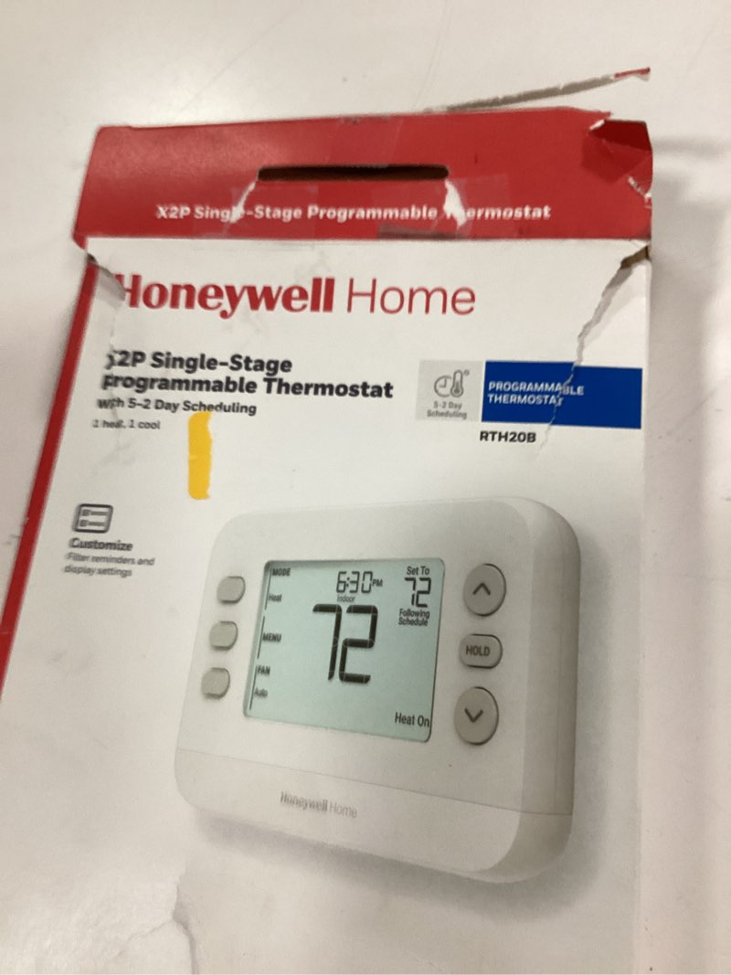 Condition photo showing Good Condition for Honeywell Home X2P Programmable Thermostat Multi-Stage White RTH22B - No Back