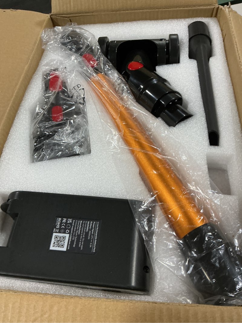 Condition photo showing Good Condition for tikom v500 cordless vacuum cleaner for home, 40000pa/450w stick vacuum with led touch screen, charging wall dock, anti-tangle, lightweight handheld vacuum for pet hair, hard floor, carpet black&gold