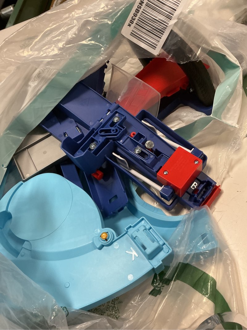 Condition photo showing As Is for ( incomplete) Mattel Disney and Pixar Cars Playset with 2 Toy Cars, Lightning McQueen & Francesco Bernoulli, GRC Jumping Raceway Track Set with Kid-Powered Booster