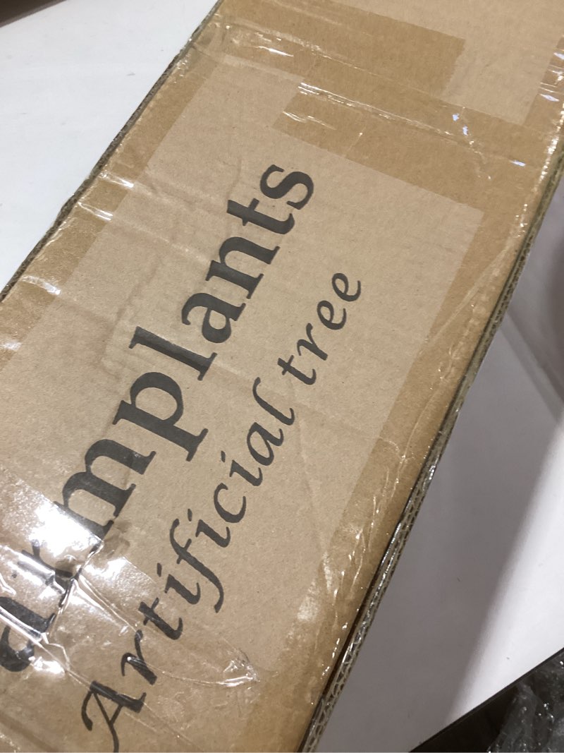 Condition photo showing New/Like New for 8ft Artificial Ficus Tree, 96” Realistic Ficus Leaves Large Fake Plant with Basket, Indoor Outdoor Potted Faux Tree for Home Garden Office House Livingroom Décor Ficus 8ft