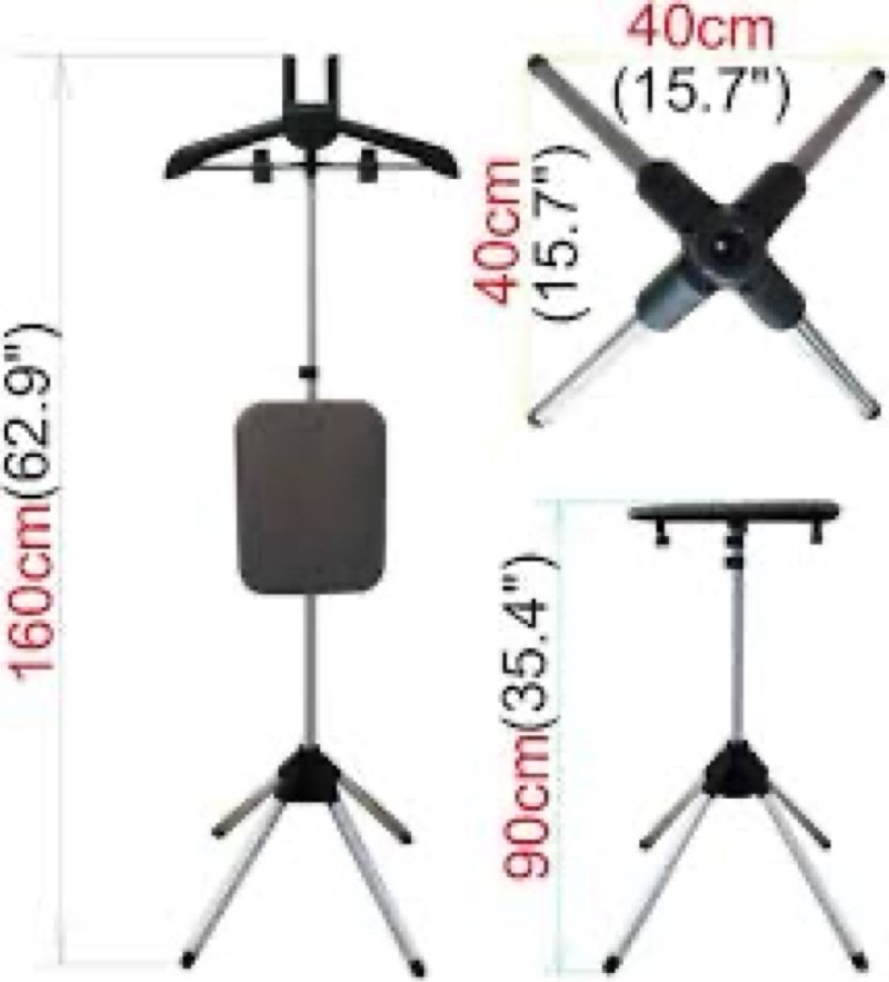 Portable Ironing Stand with Ironing Board Hanging Folding Ironing Board Adjustable Height Suitable for Clothing Shops Laundry Rooms Bedrooms Hotels