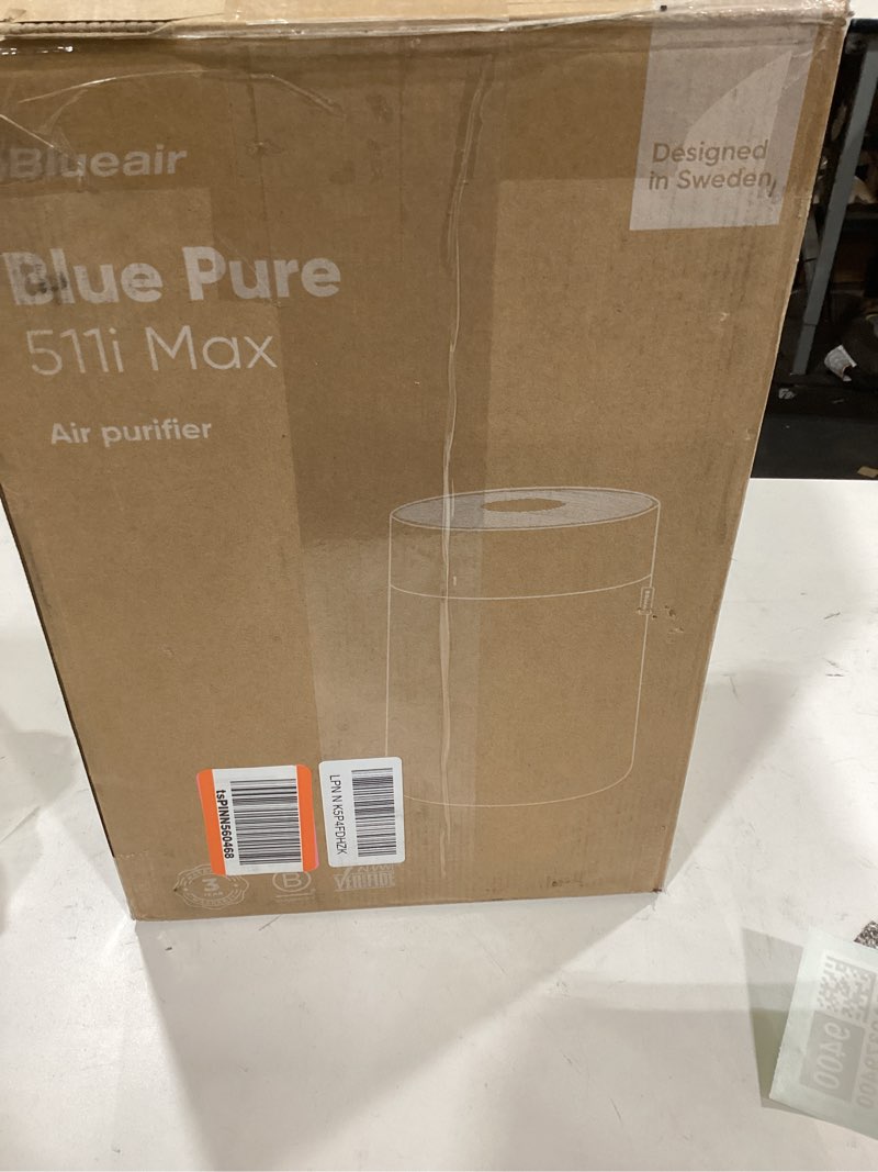 Condition photo showing As Is for BLUEAIR Air Purifier for Small Room, Bedroom, Home, Cleans 926 sqft in one hour, HEPASilent Air Cleaner for Pets, Allergens, Virus, Dust, Mold, Smoke - Blue Pure 511i Max Small Room - Wifi