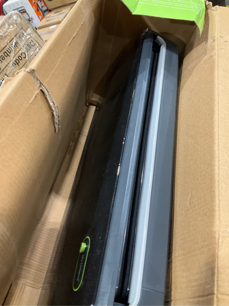 Condition photo showing As Is for foodsaver vacuum sealer machine, automatic bag detection, sous vide friendly, with sealer bags, roll, handheld vacuum sealer, black vacuum sealer + accessories