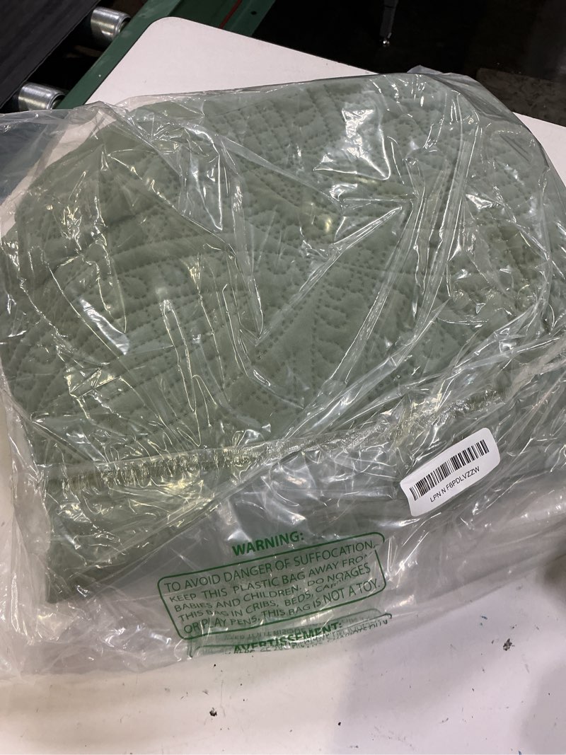 Condition photo showing Good Condition for love's cabin twin quilt set sage bedspreads - soft bed summer lightweight bedspread comforter - modern style coin pattern coverlet for all season - 2 pieces (1 quilt, 1 pillow sham) twin (68"x86") coin pattern sage