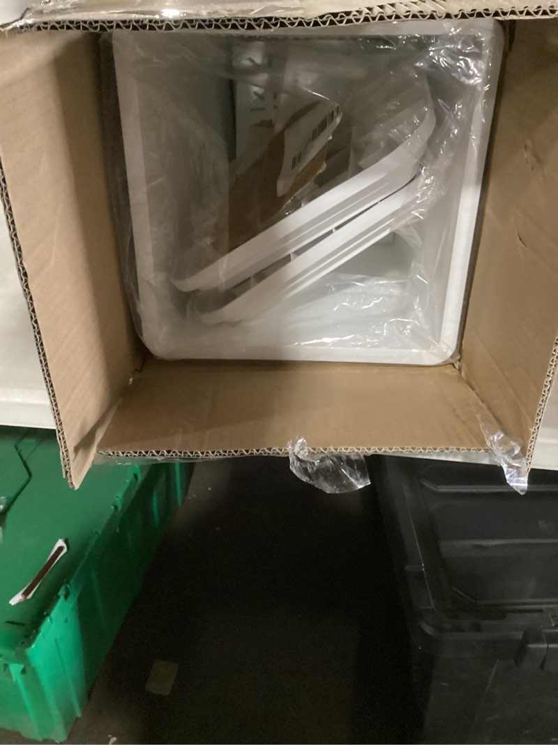 Condition photo showing Good Condition for tall outdoor planters set of 2, 24" tapered outdoor tall white planter for front porch, large indoor modern planter flower pots with tray, drainage holes (ribbed) white ribbed 24"