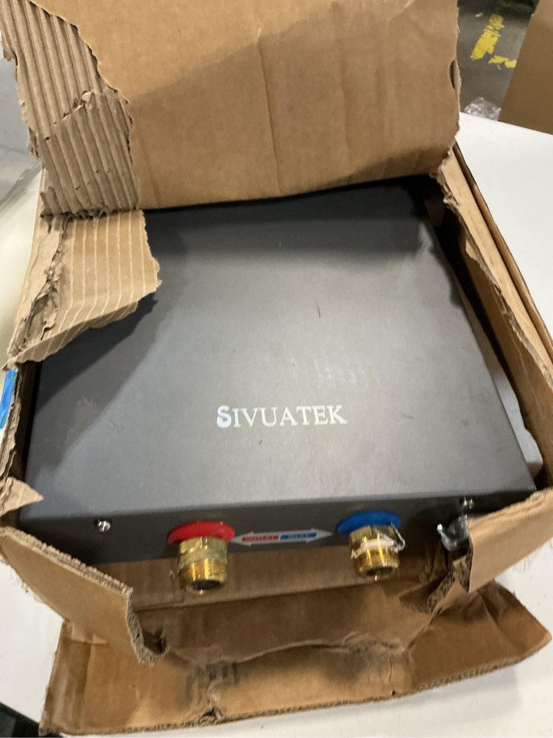 Condition photo showing As Is for 14kw tankless water heater electric, sivuatek 240v instant on-demand hot water heater, 2 point of use, self-modulating, etl certified, endless water supply for home