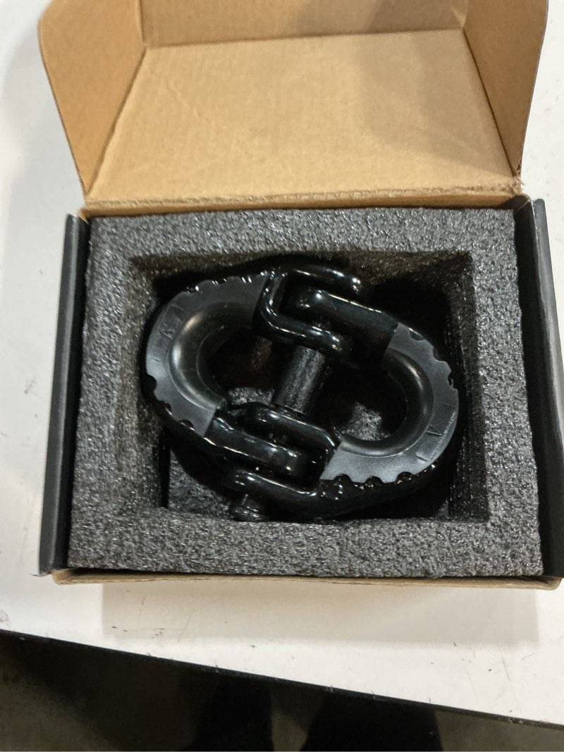 Condition photo showing Good Condition for ambull 2 pack 1/2" safety chain connector link, g80 tow hitch hammerlock coupling link, tow chain connector with 12000 lbs loading (black)