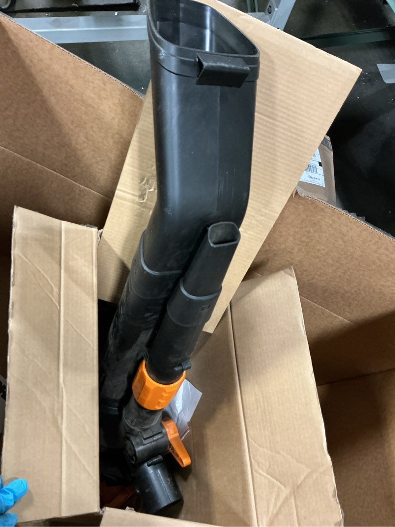 Condition photo showing As Is for WORX Trivac 3 in 1 Electric Leaf Blower for Lawn Care, Leaf Vacuum with 350 CFM & 210 MPH, Leaf Mulcher with Metal Impeller, WG509 350CFM Blower/Vac/Mulcher