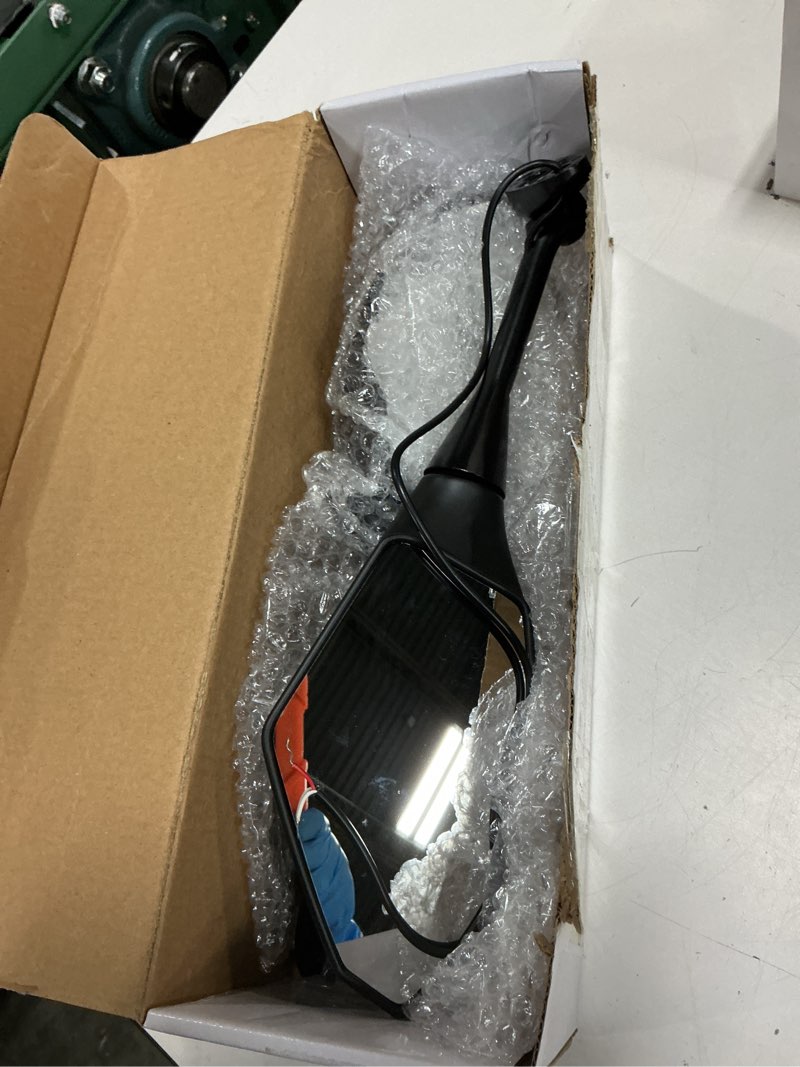 Condition photo showing Good Condition for dreamizer motorcycle handlebar mirrors with turn signals indicator light rear view mirror compatible with cbr300rr cbr600rr cbr1000rr gsxr 600 750 - blue arrow light?matte black matte black blue arrow light