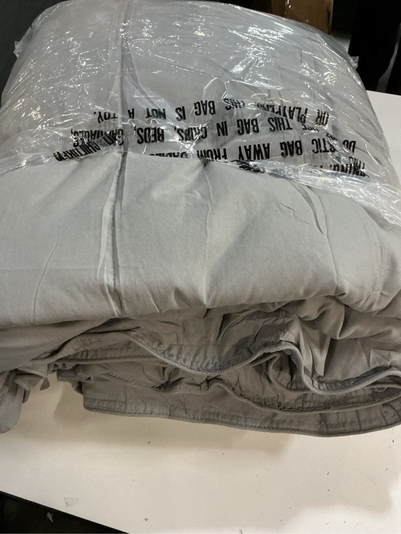 Condition photo showing Good Condition for bare home comforter set - queen size - ultra-soft - goose down alternative - premium 1800 series - all season warmth (queen, light grey) queen 05 - light grey