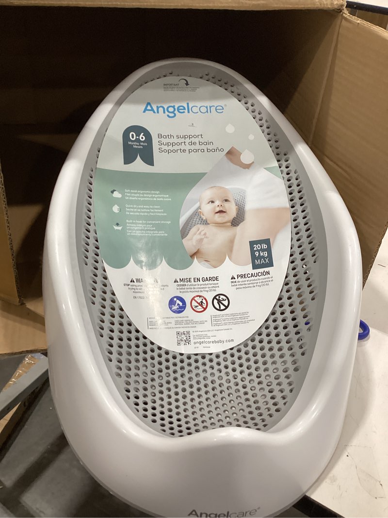 Condition photo showing Good Condition for angelcare baby bath support, grey, birth to 6 months, made in canada | ergonomic soft-touch bath support keeps newborns secure and comfortable during bath time from birth up to 6 months or 20 lb. bath only grey