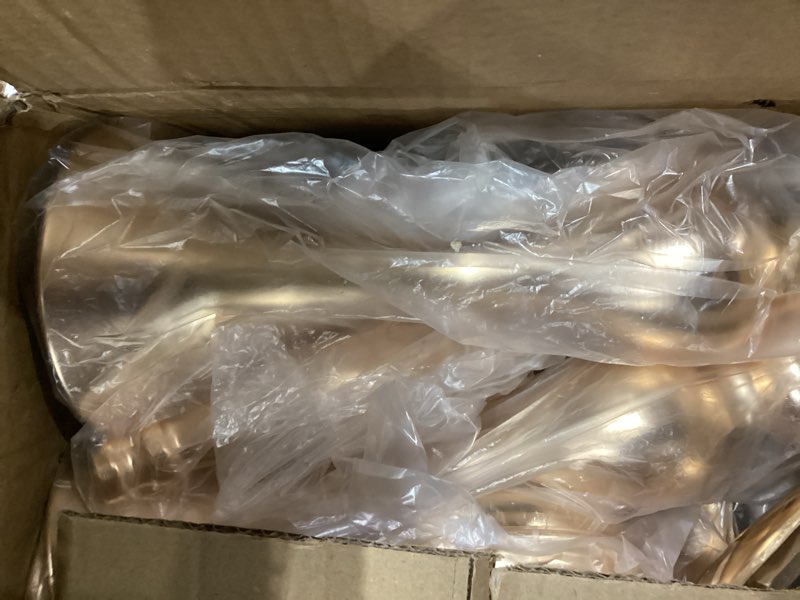 Condition photo showing New/Like New for Thenshop 6 Pcs 19.7in Tall Gold Vase Wedding Centerpiece Table Metal Tabletop Flower Stand Trumpet Vase for Wedding Table Decorations Candle Holder Birthday Party Ceremony Event Aisle Decorations