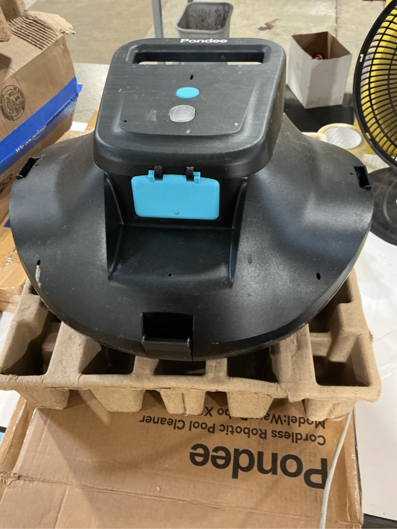 Condition photo showing Good Condition for (2026 upgraded) pondee x1 robotic pool vacuum, cordless pool cleaner with 120-min runtime, auto-parking, 2.5h fast charging, for above-ground & flat-bottom inground pools up to 850 sq.ft matte black and blue