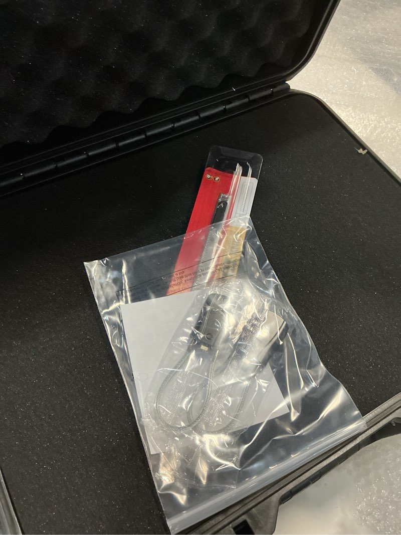 Condition photo showing New/Like New for Pistol Case Lockable Handgun Firearm Travel Case with 2 Locks Included Hard Shell Waterproof Gun Storage with Foam and Knife