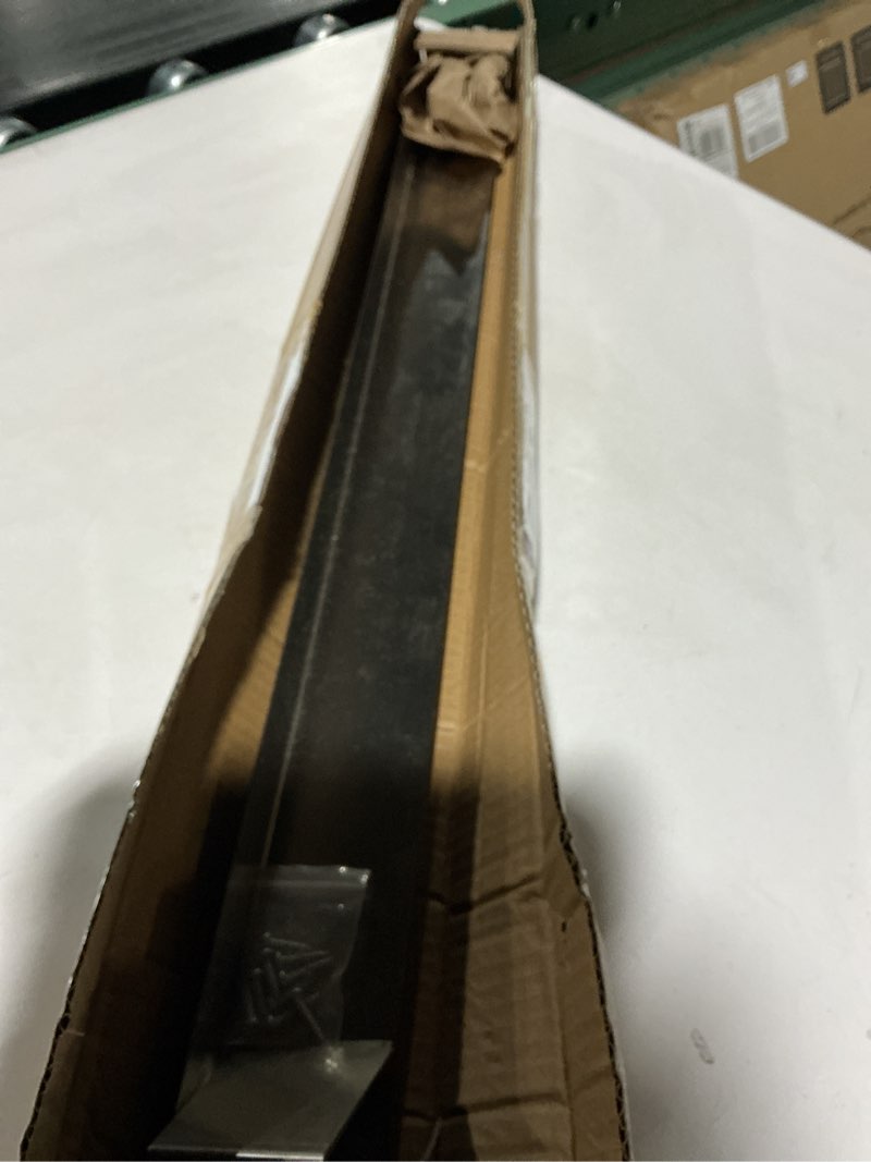 Condition photo showing As Is for 30" Slide-In Range Rear Filler Kit, Stainless Steel Stove Gap Filler Behind Range, Adjustable 1" or 2.25" Backguard Trim Kit, Easy Install Backsplash Gap Cover Compatible with 30" Ranges,Silver
