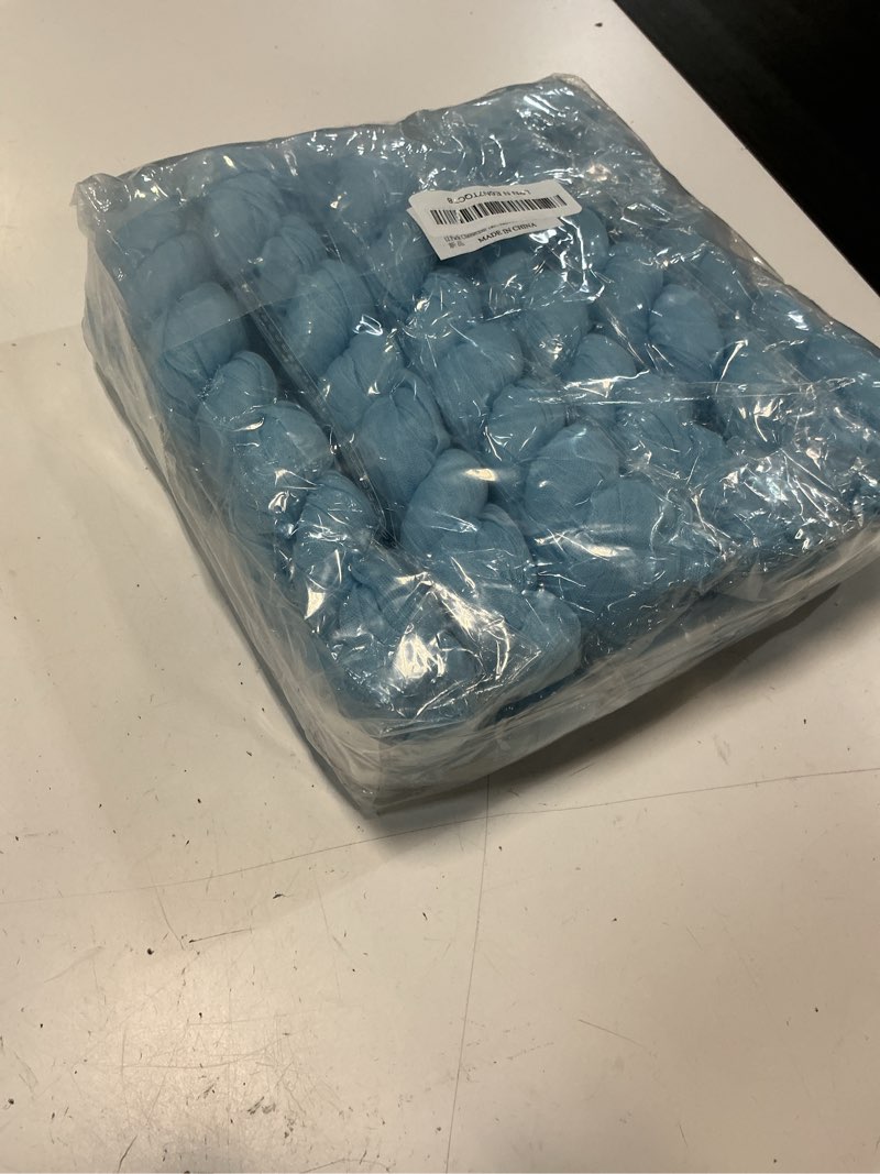 Condition photo showing New/Like New for 12 pack cheesecloth table runner 35x72 inch boho gauze rustic cheese cloth romantic long table runner for wedding bridal shower birthday party table decor (baby blue) baby blue 35" x 72"