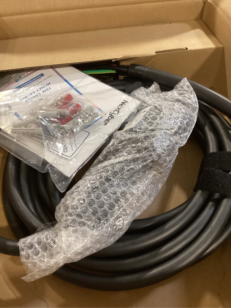 Condition photo showing Good Condition for nexcyber level 2 electric vehicle (ev) charger, 48 amp/11.5kw evse w/ j1772 connector, 240v electric car charger, 25ft cable etl certified, hardwired & no plug, app start/plug and play (hardwired) 48a, hardwired j1772