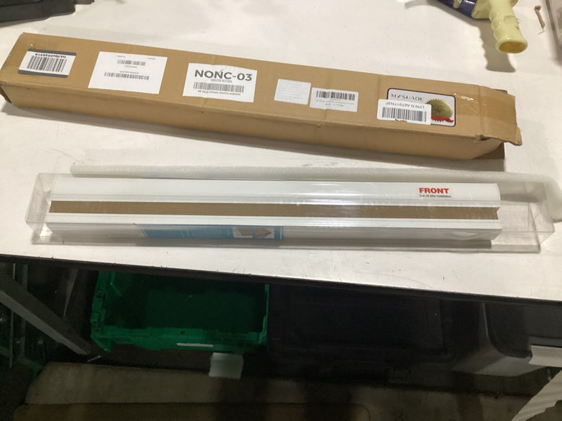 Condition photo showing New/Like New for cordless blackout cellular shades, 1.5" honeycomb window blinds for bedroom & nursery, thermal insulated, noise reducing, privacy shades, inside or outside mount (24" w x 48" h, light brown) light brown-blackout 24"w x 48"h