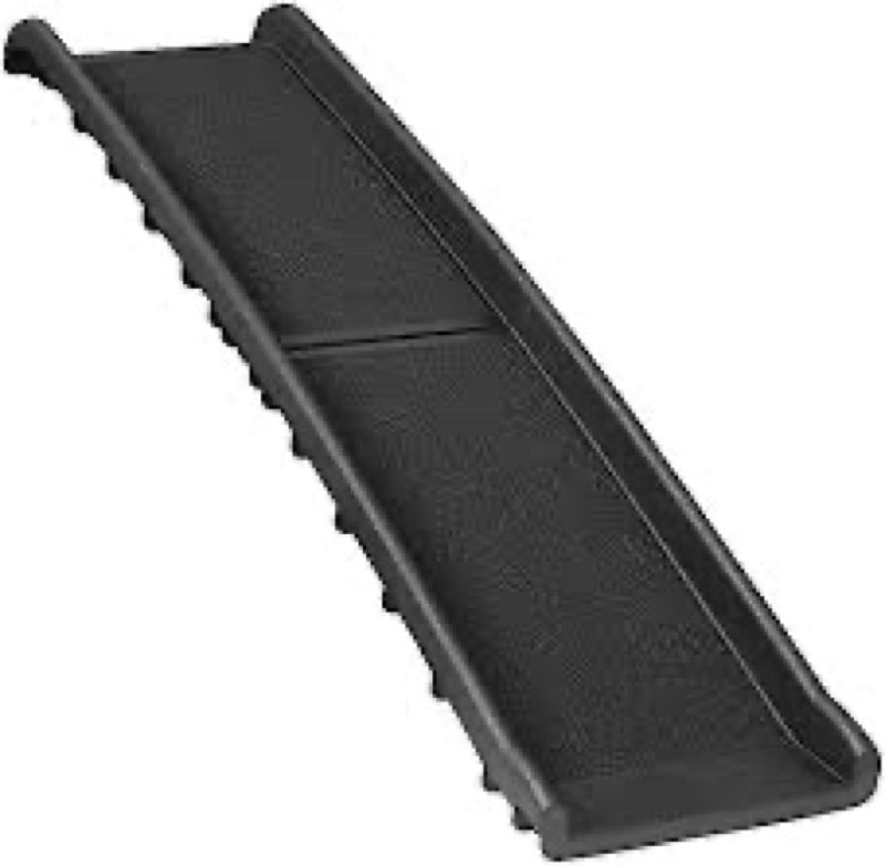 pawstep 50894 pet ramp with poly grass - folding, portable dog ramp for cars, suv & trucks - non-slip surface - lightweight & durable - supports large dogs up to 200 lbs, black