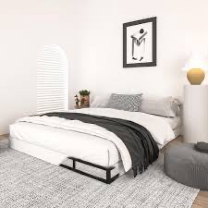 qingzhou 5 inch box spring for queen bed, heavy duty metal mattress foundation, 3000 lbs capacity, l