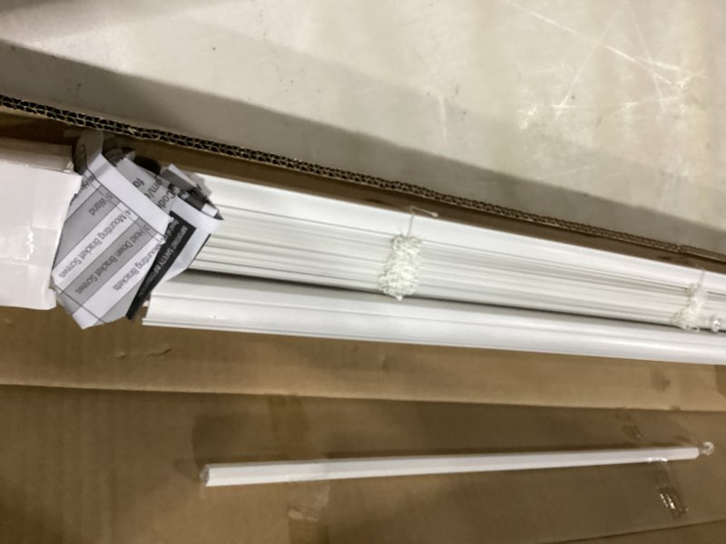 Condition photo showing Good Condition for lumino - cordless light filtering mini blinds for indoor windows - 24" w x 64" l - white, 1" vinyl slats, smooth lift operation, horizontal window blinds for home 24"w x 64"h