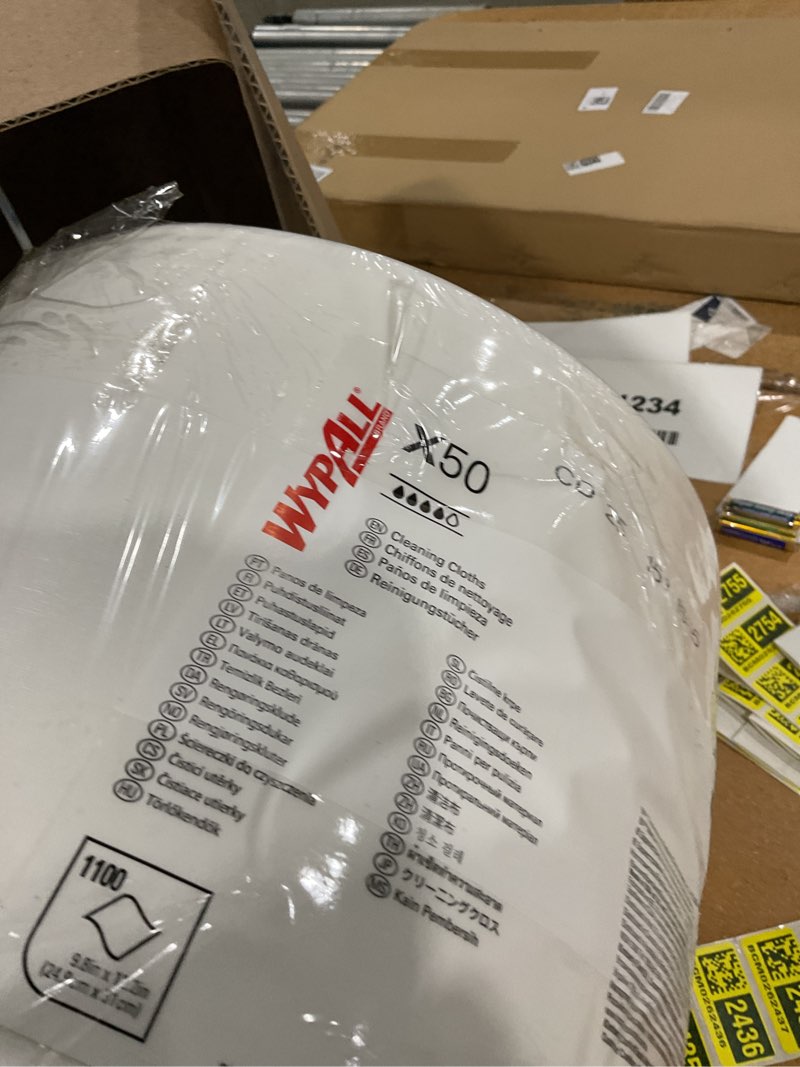 Condition photo showing New/Like New for wypall generalclean x50 cloths cleaning wipes (35015), jumbo, strong towels for extended use, white (1 roll of 1,100 sheets, 1,100 sheet total) jumbo roll 1 roll