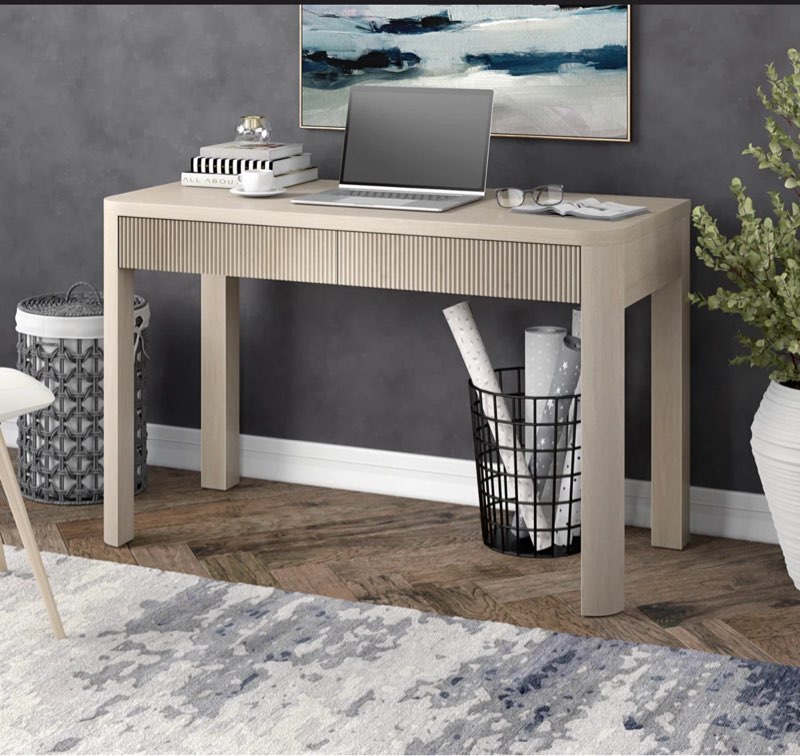 gardeina 48'' wide rectangular desk in alder brown