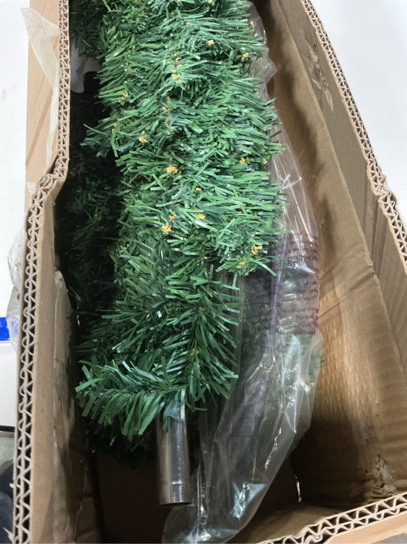 Condition photo showing As Is for Sunnyglade 6Ft Premium Artificial Christmas Tree with 400 LED Multicolored String Lights (NOT Pre-Strung) & Rugged Metal Stand,8 Lighting Modes,1000 Tips Full Tree,Xmas Decoration(6Ft,Multicolor)