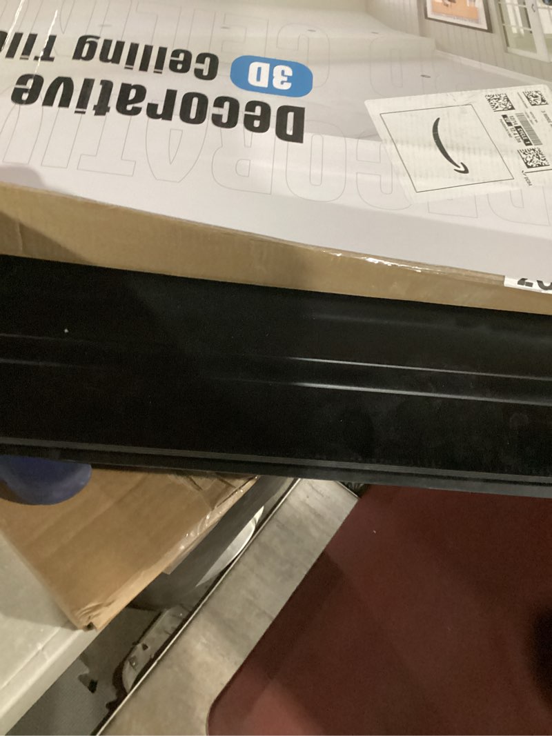 Condition photo showing Good Condition for Art3d 12-Pack Square Black Drop Ceiling Tile 2ft x 2ft, PVC Ceiling Panel 24 x 24in. 24*24 Black 12