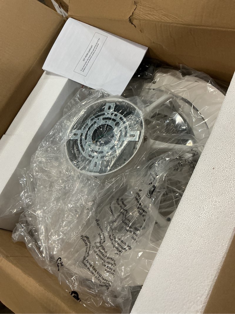 Condition photo showing New/Like New for LEDIARY 20 Inch Low Profile Ceiling Fan With Light, Led Bladeless Ceiling Fans, Remote Control Enclosed Flush Mount Ceiling Fan With Timming, 3000-6000K, 6 Wind Speed, 3000LM, 57W-White 20 Inch White