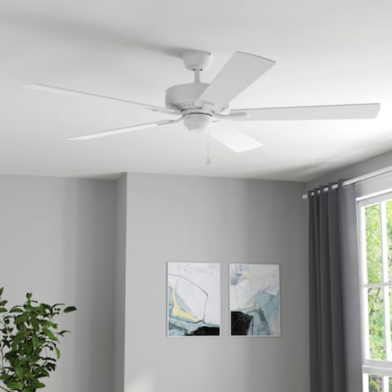  harbor breeze cypress point 52-in white with white/driftwood blades downrod or flush