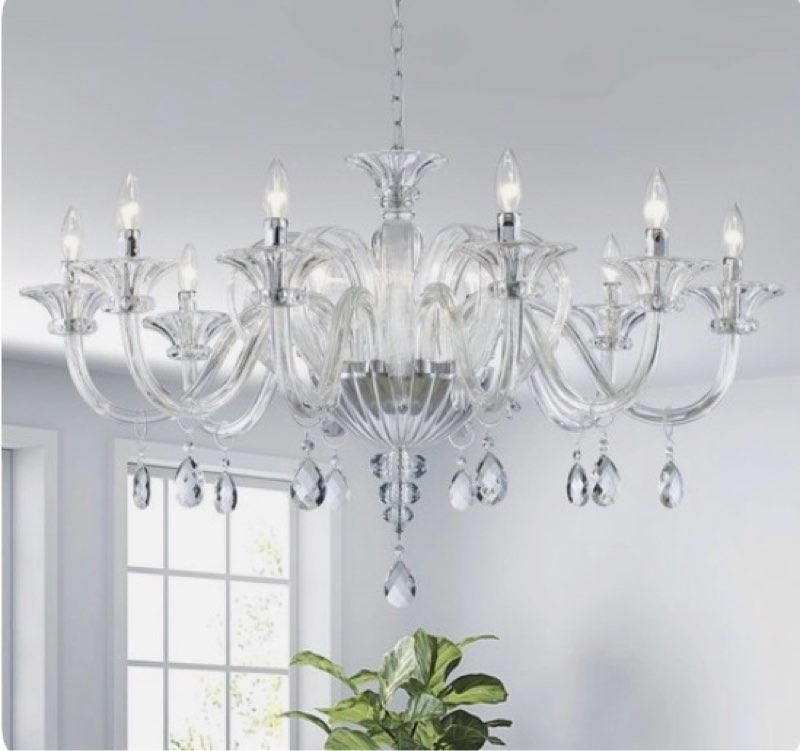 saint mossi 10 light crystal chandelier modern dining room lighting fixture c...