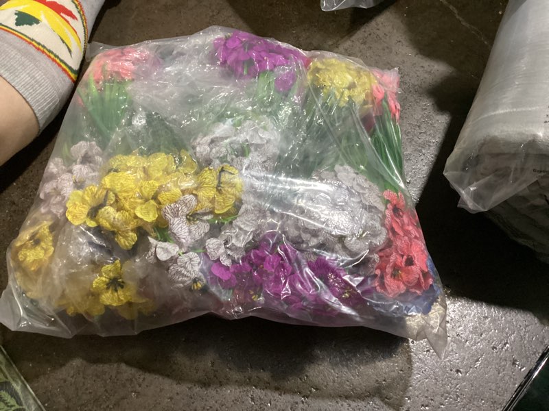 Condition photo showing New/Like New for similar not exact     roberly 24 bundles artificial flowers for outdoors, uv resistant eucalyptus fake flowers shrubs greenery plastic plants for garden porch window box farmhouse indoor home decor, mixed multi color