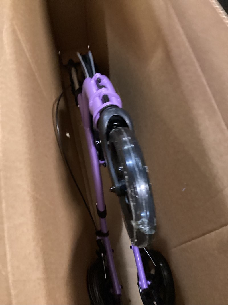 Condition photo showing Good Condition for SOUNDFUSE 3 Wheel Walkers for Seniors, Lightweight Foldable Aluminum Rollator Walker, Height Adjustable Three Wheel Walker, Purple