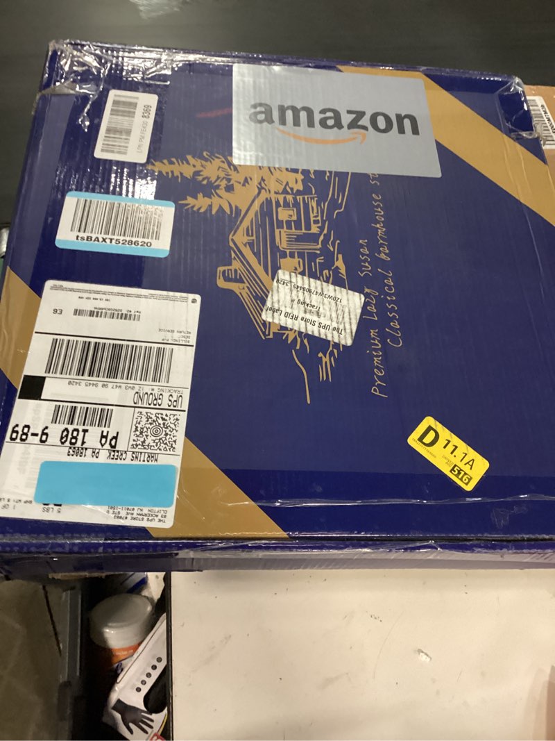 Condition photo showing New/Like New for Farmhouse Oak 16" Lazy Susan Turntable Organizer for Cabinet, Round Wooden Lazy Susan Organization and Storage for Dining Table, Pantry, Kitchen, Countertop, Cupboard,Home Decor, Walnut Wood (16") Walnut 16