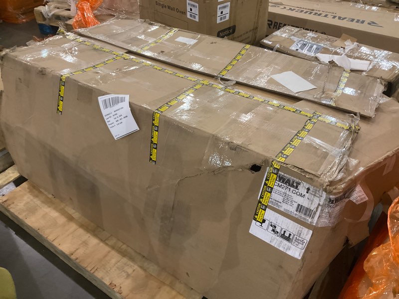 Condition photo showing As Is for DEWALT 27 Gallon Vertical Air Compressor, Portable 1.7 HP, Oil-Free, Low Volt Easy Start Motor, 78 dBA, 5.1 SCFM at 90 PSI, 6.8 SCFM at 40 PSI