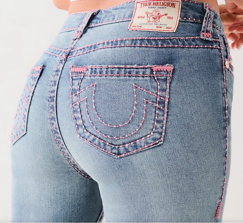 True Religion Women's Jennie MID Rise Skinny Pick Stitch Super T Jeans in Alondra Way Color- Size 31