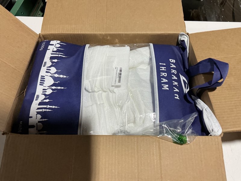 Condition photo showing Good Condition for Ihram Premium Quality Ehram Ahram Hajj and Umrah Hypoallergenic Set of 2 Towels Muslim Pilgrimage 220 x110 cm, Barakah Ihram