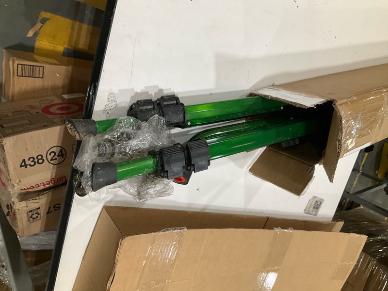 Condition photo showing As Is for orbit 1/2 -inch heavy-duty brass impact sprinkler on adjustable 22-48-inch metal tripod base