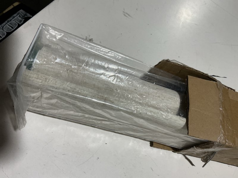 Condition photo showing As Is for persilux light filtering roller shades for window blinds,cordless,linen fabric,thermal insulated fabric uv protection shades for home,office,bedroom,door,light filtering-cream,34" w x 64" h 34"w x 64"h light filtering-cream