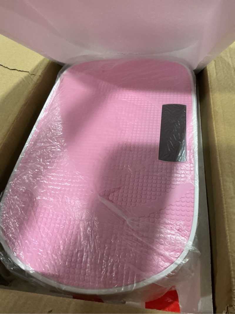 Condition photo showing Good Condition for merach vibration plate exercise machine, curved vibration plate for lymphatic drainage weight loss, vibrating plate with real-time calorie tracking on led display, workout equipment for home women men pink
