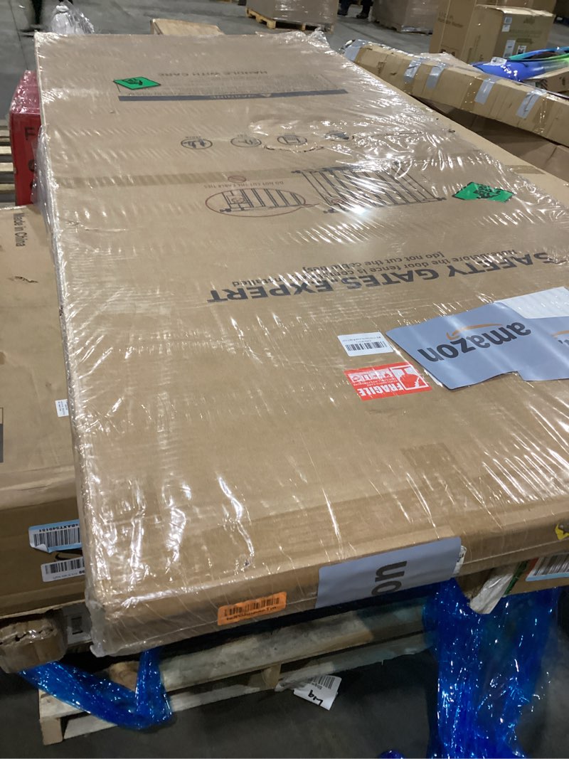 Condition photo showing New/Like New for 71 inch Extra Tall Gates for Cats, Adjustable 29.92" and 48.03" Wide Baby Gate, Pressure Mounted Full Door Pet Gate for Doorway, Stairs,House (White, 71 Inch) White 71 Inch