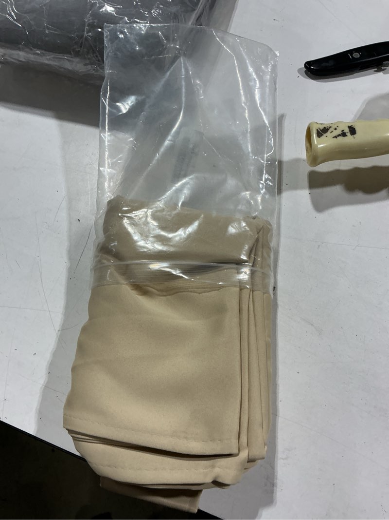Condition photo showing Good Condition for ryb home 100% blackout french door curtain for sidelight glass window no coating - privacy assured thermal insulated room darkening drapes for sidelight window, w 36 x l 72, 1 panel, biscotti beige 36"w x 72"l (pack of 1) biscotti beige