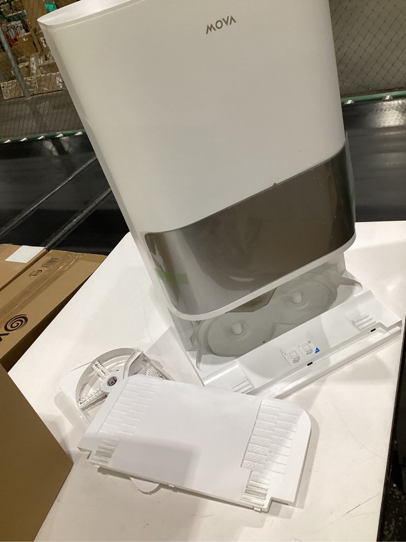 Condition photo showing As Is for (USED, NOT TESTED) Mova P10 Pro Ultra Robot Vacuum and Mop 13,000Pa Suction, 140°F Hot Water Auto Mop Washing & Drying, Dual Spinning Extenable Mop,10.5mm Lifting for Carpet, 360°Obstacle Avoidance, App Control