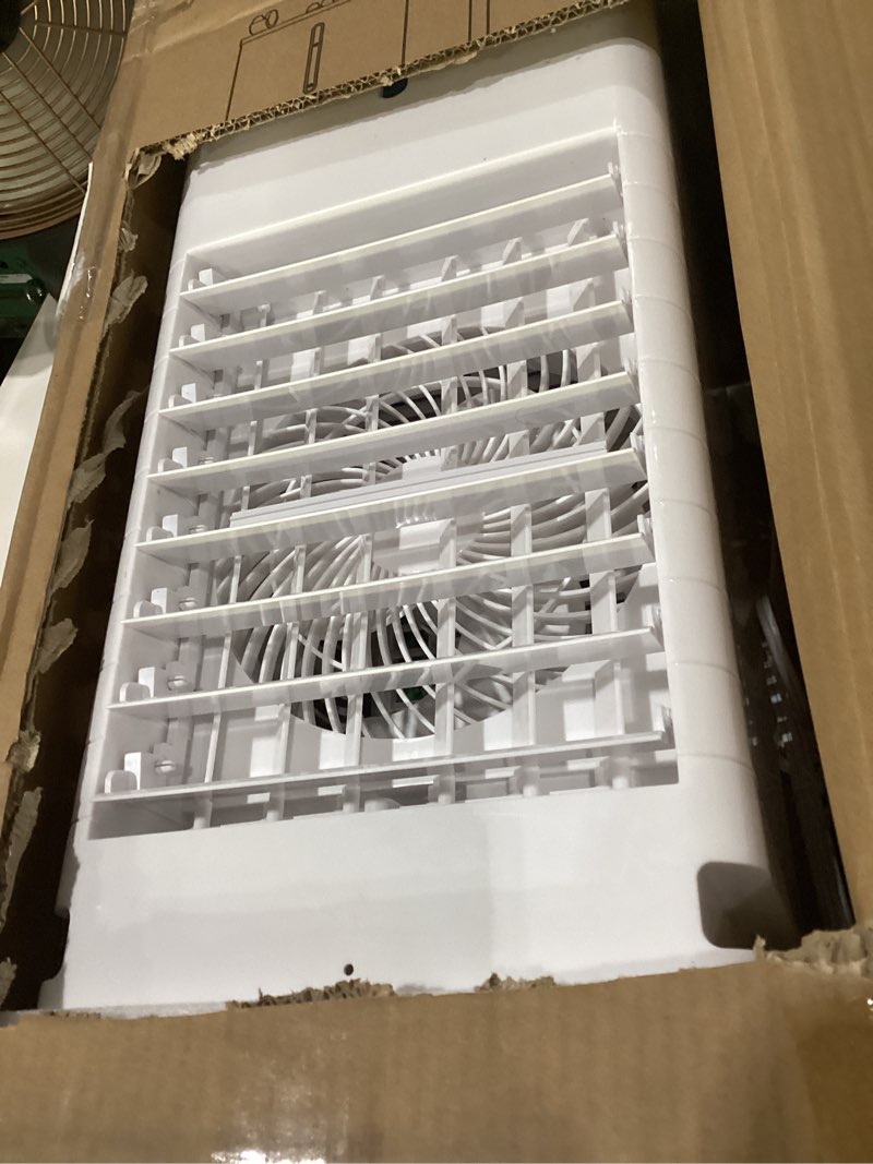 Condition photo showing As Is for uthfy swamp cooler, 3880cfm evaporative air cooler with 10.6 gal water tank, 120° oscillation, 12h timer, remote, ultra quiet cooling fan, outdoor air conditioner for garage patio large room 43 inch, similar to stock photo, not tested
